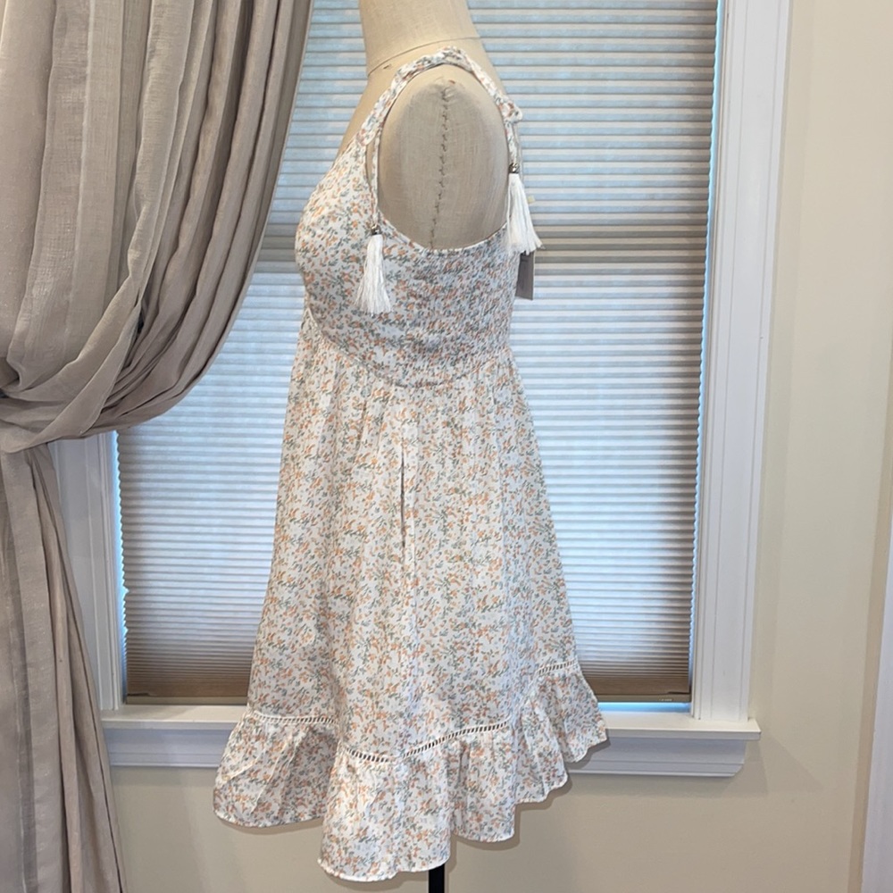 NWT Lyon Australia Floral Tassel Tie Mini Summer Dress - Picture 2 of 7